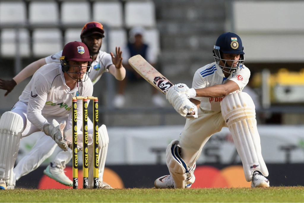 (Yashasvi Jaiswal scoring a maiden test century against WI. Photo - BCCI)