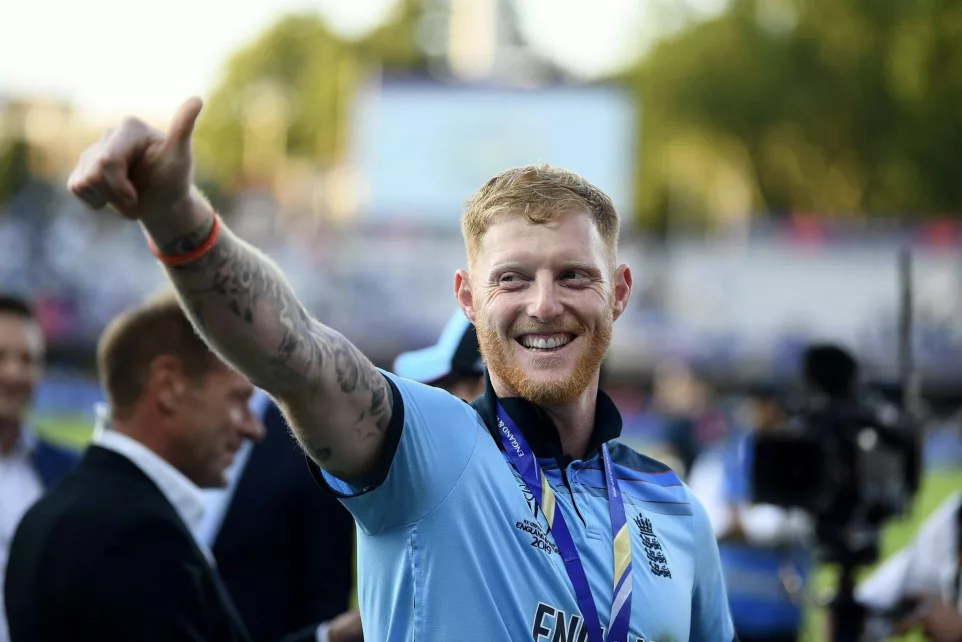 Ben Stokes with the 2019 World Cup winner’s medal. Photo - Getty