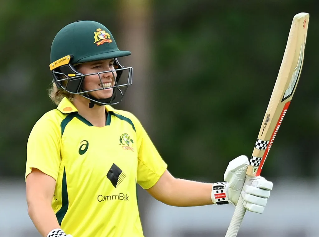 Australia Women batter Phoebe Litchfield hit a century against Ireland.