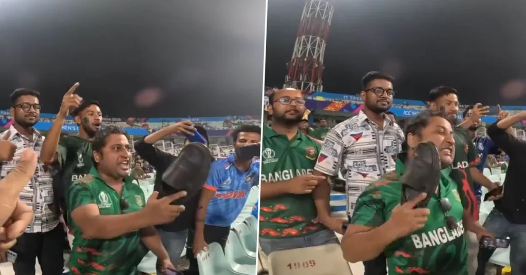 Frustrated Bangladeshi Fan Slapped Himself With Shoes After Bangladesh Suffered Loss To Netherlands