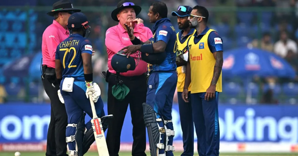 Why Angelo Mathews Was Given “Timed Out” Against Bangladesh In The World Cup Match? Explained