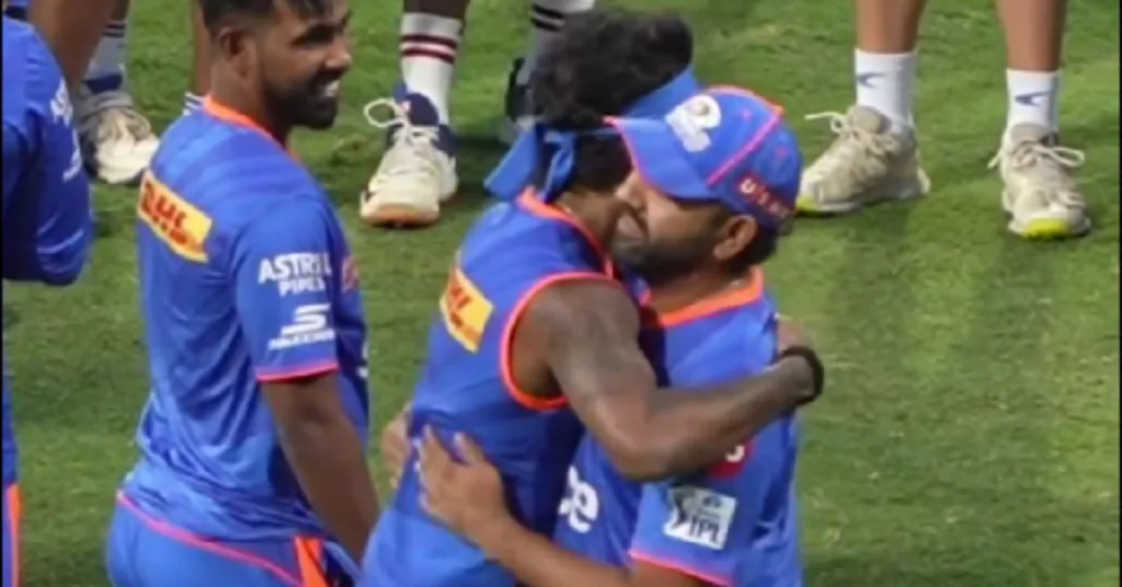 Fans React As Mumbai Indians Captain Hardik Pandya Hugs Rohit Sharma During The Training Session