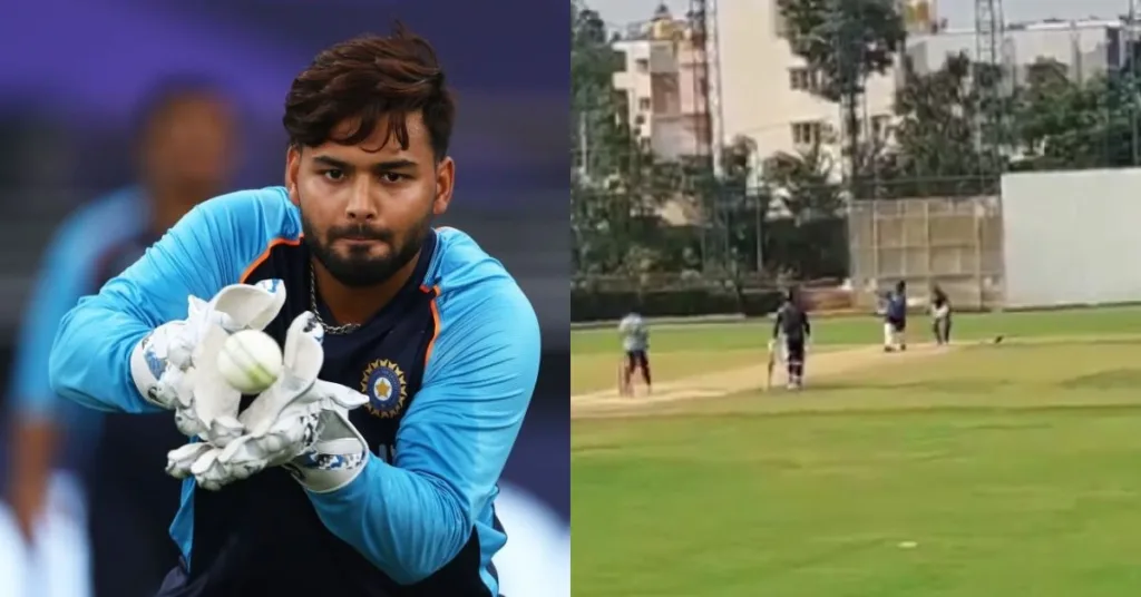 Rishabh Pant Hits One-hand Six In His Style During The Practice Session 