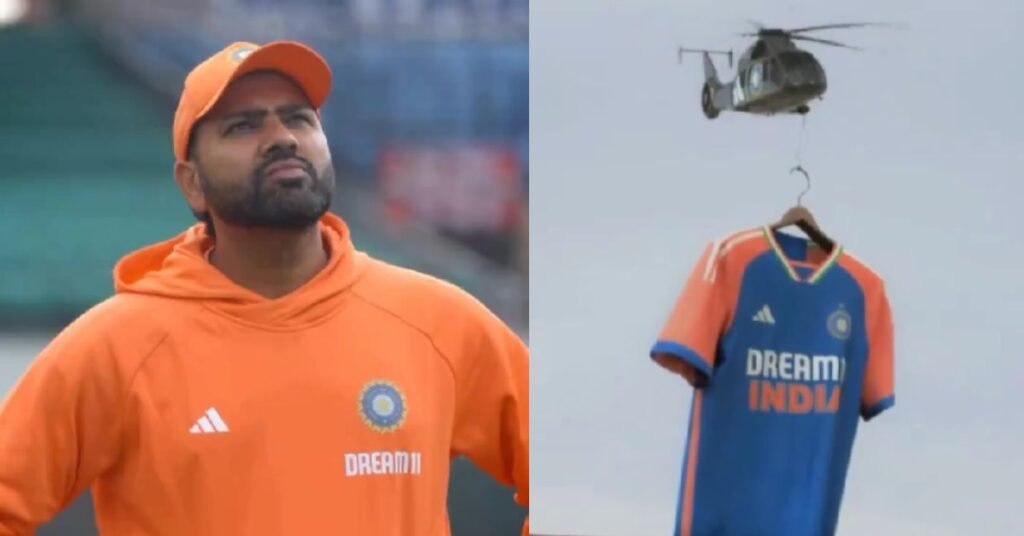 Team India has just unveiled their jersey for the upcoming ICC Men's T20 World Cup 2024 which is set to take place in the USA and West Indies.

With the T20 World Cup just around the corner, cricket fans are buzzing with excitement as the tournament draws near. This year, it's being co-hosted by the West Indies and the US, promising a thrilling cricket extravaganza. The BCCI has already rolled out Team India's 15-member squad, which came with a few unexpected picks that got everyone talking.

But that's not all fans are eagerly awaiting. The official T20 World Cup jersey reveal is always a big moment for supporters. Adidas, the official kit sponsor for BCCI, has been teasing fans with what to expect. In the past, we've seen jerseys that reflect India's rich heritage, from the tiger stripes for ODIs to the symbolic Ashoka Chakra for T20Is, both adorned with those iconic shoulder stripes.

Now, with less than a month left, the curtain has been lifted on India's jersey for the upcoming tournament. True to tradition, it's a vibrant blue with saffron sleeves, sporting those classic white Adidas stripes on the shoulders. Last year's ODI World Cup jersey featured the tri-color stripes on the shoulder, a nod to national pride.

One notable change this time around is the absence of the sponsor's name, 'Dream11', on the front. ICC rules dictate that teams can't display sponsor names during the competition, so the jersey gets a sleek makeover for the big event.

In Group A, India finds themselves pitted against rivals Pakistan, co-hosts USA, as well as Ireland and Canada. The Men in Blue will be taking the field across the US, with New York hosting the first three games and Lauderhilḷ hosting the final group showdown.

The jersey unveiling ceremony was a picturesque affair, set against the stunning backdrop of the HPCA Stadium in Dharamsala. Captured in the moment were skipper Rohit Sharma, along with Kuldeep Yadav and Ravindra Jadeja, adding to the excitement as fans gear up for what promises to be an unforgettable tournament.
https://x.com/mufaddal_vohra/status/1787460965916663995

Last week, India unveiled its squad for the upcoming T20 World Cup. Rohit Sharma will helm the squad, with Hardik Pandya serving as his second-in-command. The team's journey kicks off on June 5 against Ireland, followed by a highly anticipated clash with Pakistan on June 9. Next up, they face off against the USA on June 12 before rounding up their group-stage battles against Canada on June 15.
